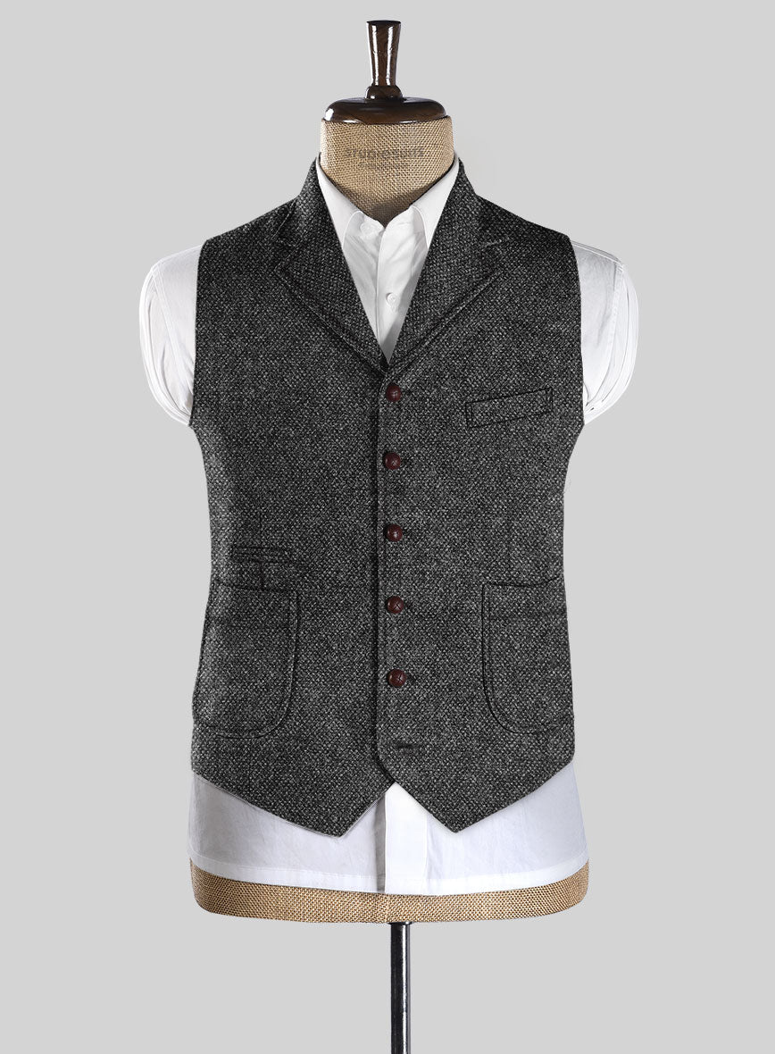 Highlander Heavy Gray Bedford Tweed Hunting Vest - Image 2