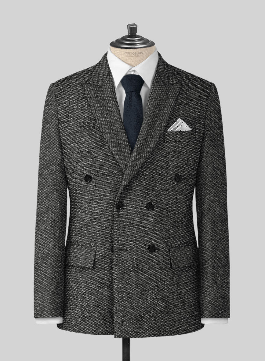 Highlander Heavy Gray Bedford Tweed Double Breasted Suit - Image 2
