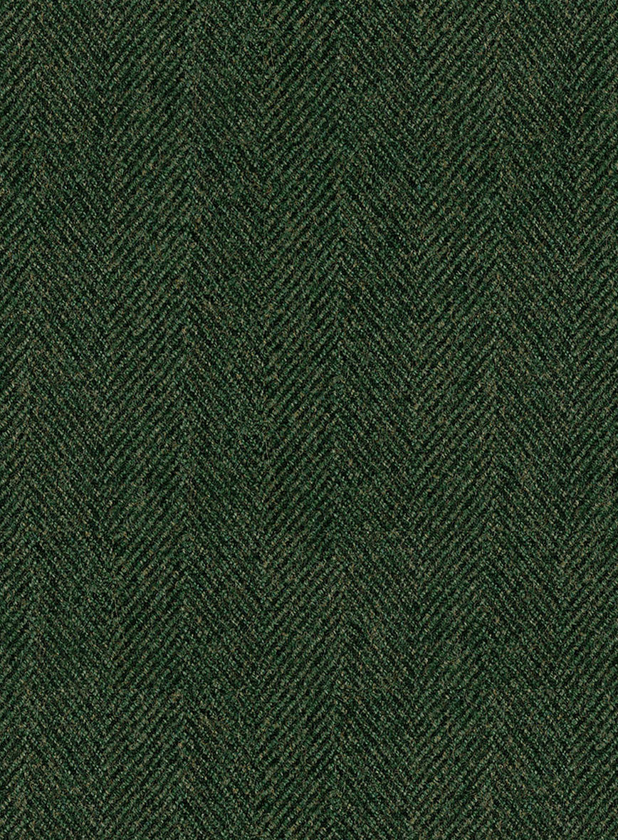 Highlander Heavy Green Herringbone Tweed Double Breasted Suit - Image 4