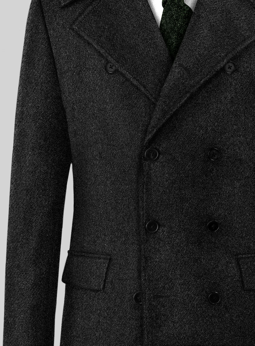 Highlander Heavy Heritage Charcoal Tweed GQ Overcoat - Image 2