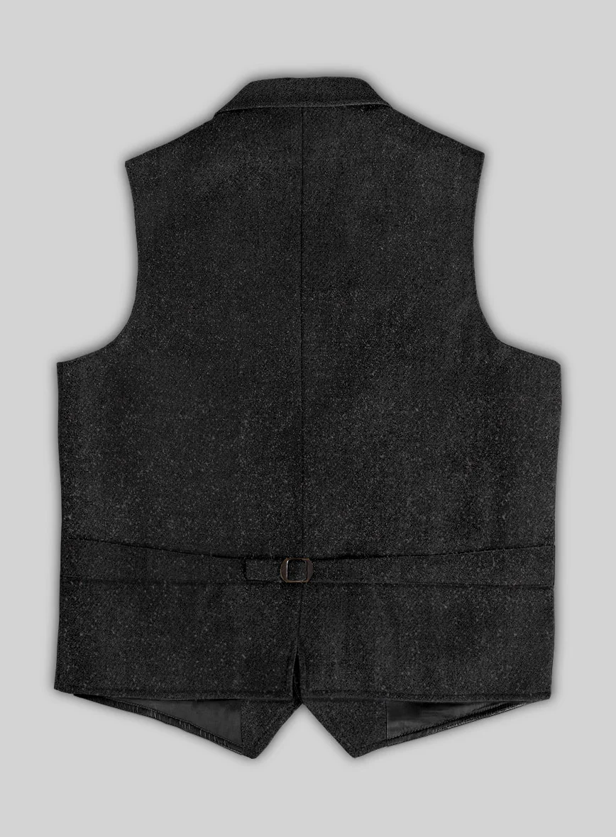 Highlander Heavy Heritage Charcoal Tweed Hunting Vest - Image 3