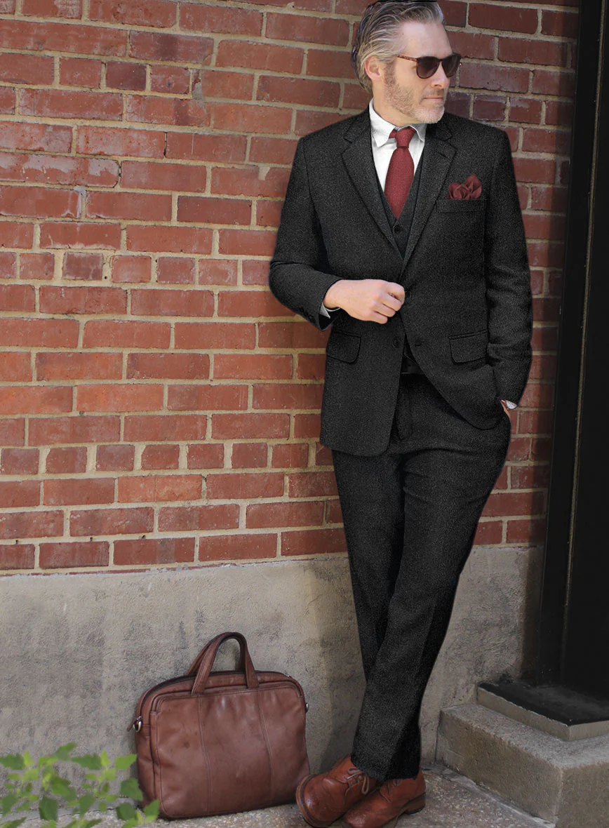 Highlander Heavy Heritage Charcoal Tweed Suit