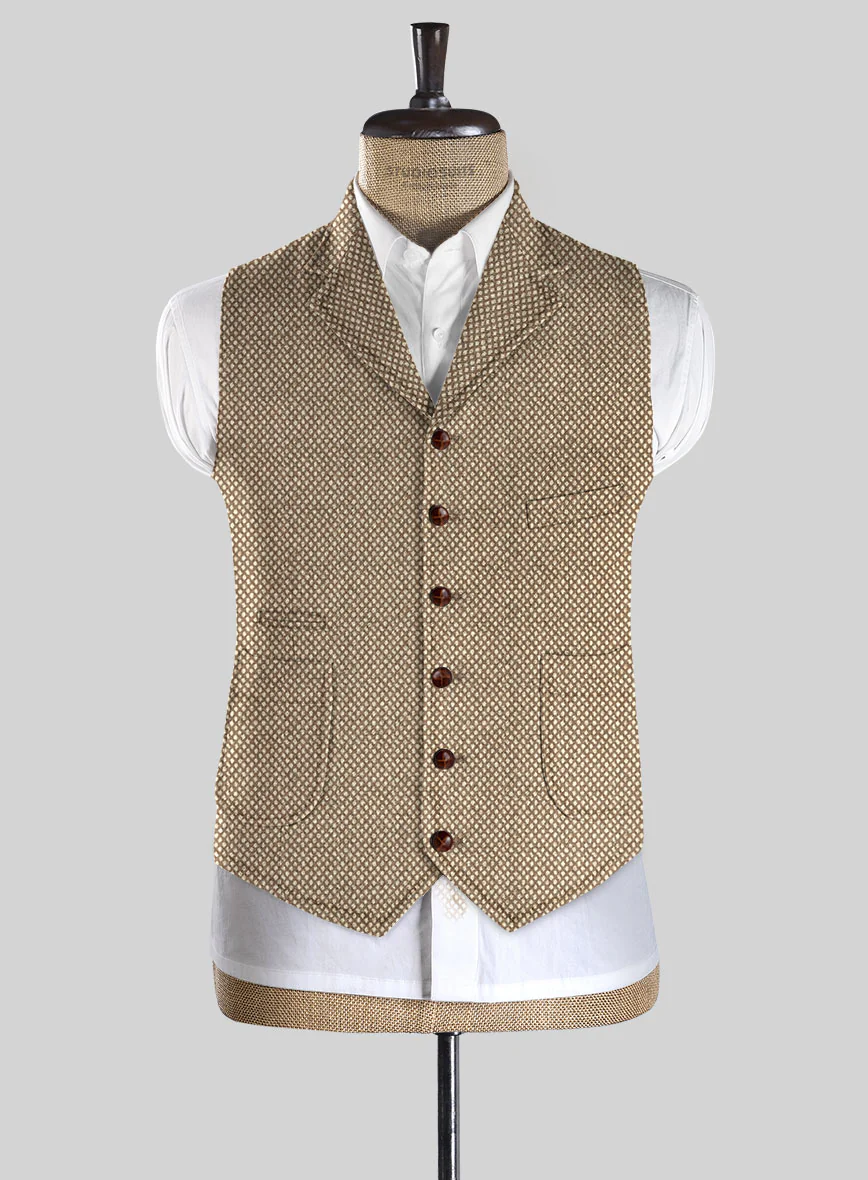 Highlander Heavy Honeycomb Brown Tweed Hunting Vest - Image 2