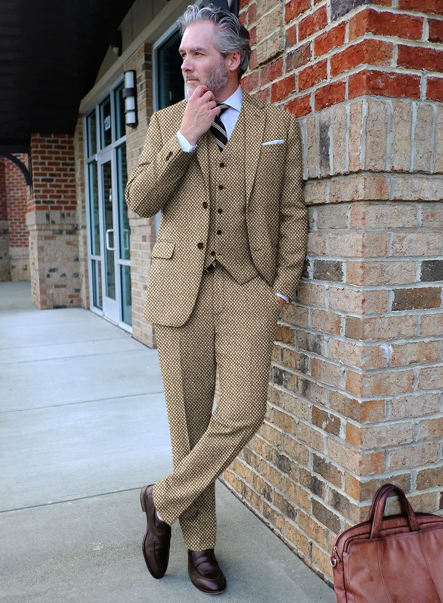 Highlander Heavy Honeycomb Brown Tweed Suit - Image 2