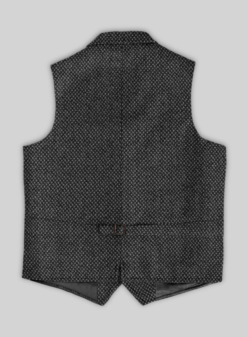 Highlander Heavy Honeycomb Charcoal Tweed Hunting Vest - Image 3