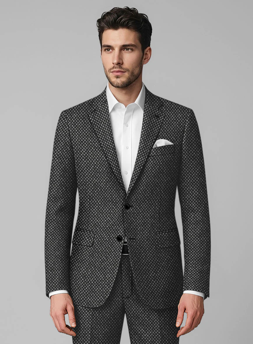 Highlander Heavy Honeycomb Charcoal Tweed Jacket - Image 2