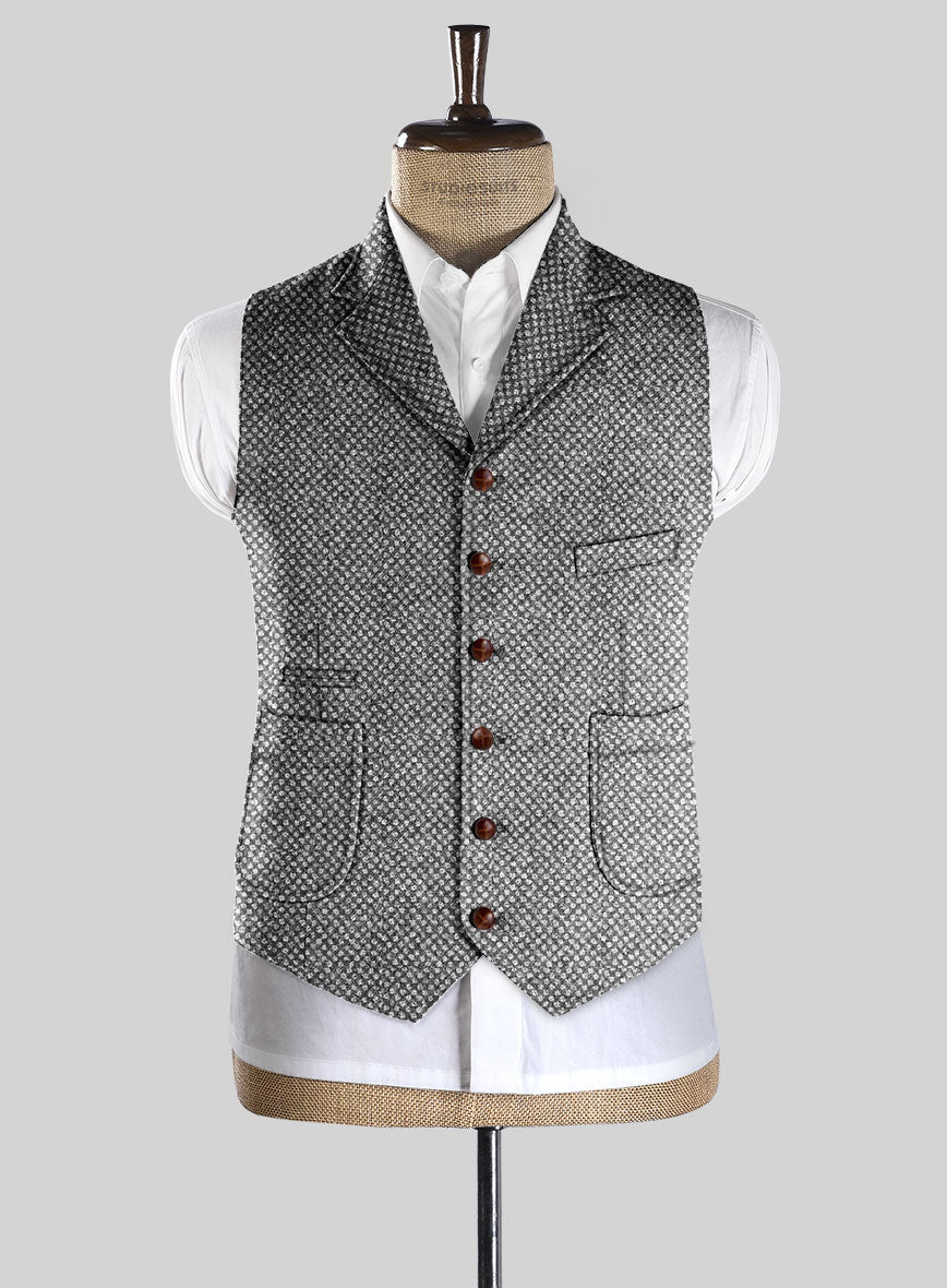 Highlander Heavy Honeycomb Gray Tweed Hunting Vest - Image 2