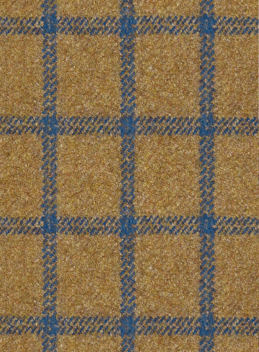Highlander Heavy Mustard Check Tweed Double Breasted Suit - Image 4