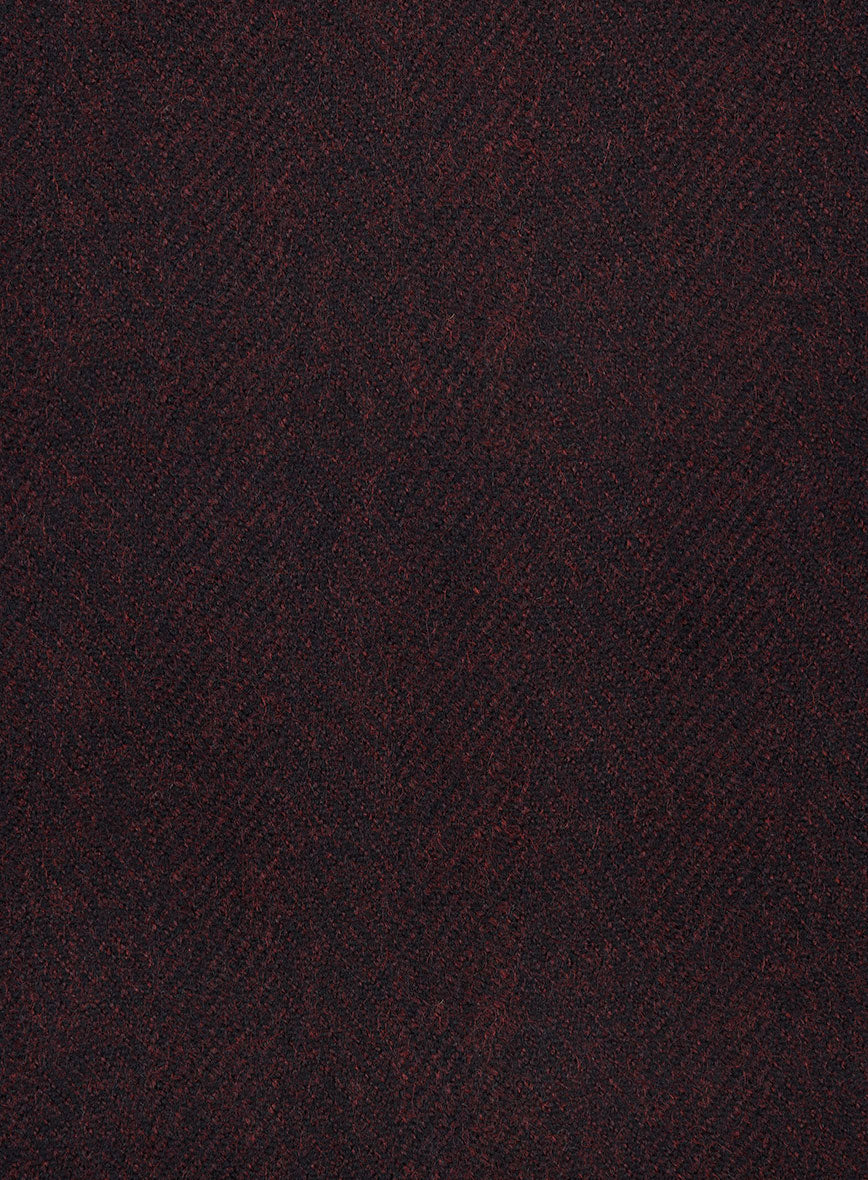 Highlander Heavy Wine Herringbone Tweed Double Breasted Suit - Image 4
