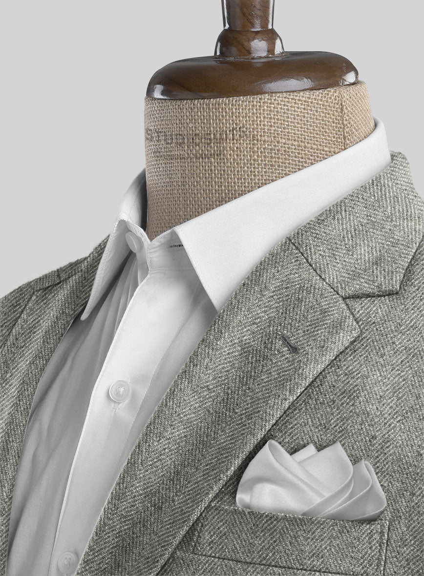 Highlander Light Gray Herringbone Tweed Suit - Image 5
