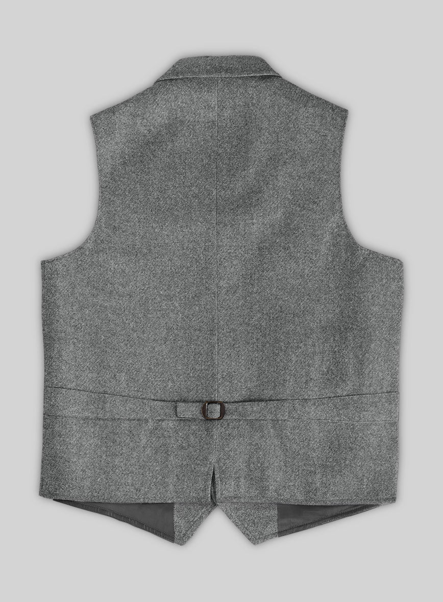 Highlander Light Gray Tweed Hunting Vest - Image 3