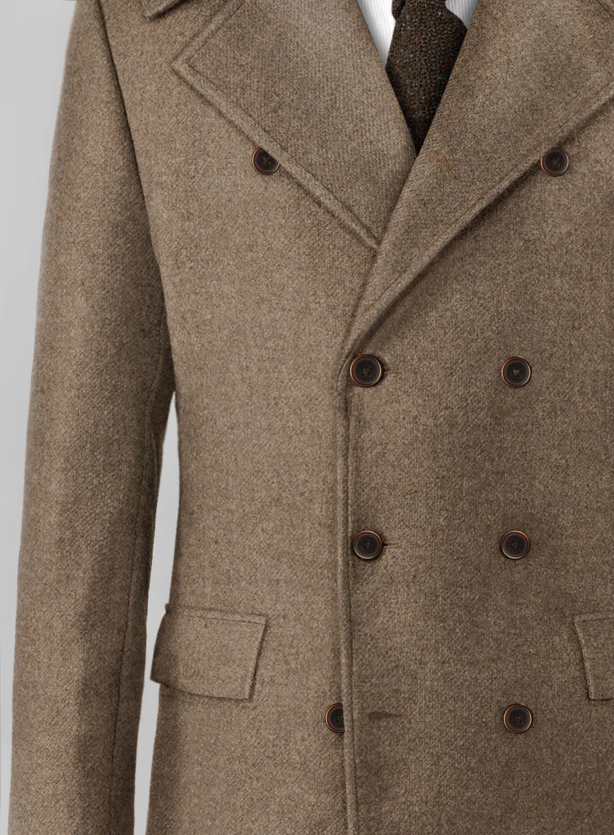 Highlander Light Tobacco Tweed GQ Overcoat - Image 2