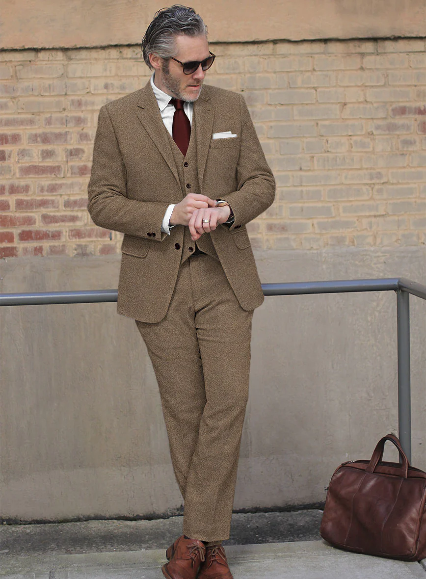 Highlander Light Tobacco Tweed Suit - Image 2