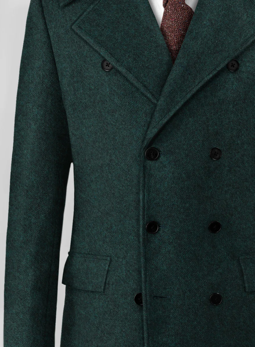 Highlander Melange Green Tweed GQ Overcoat - Image 2