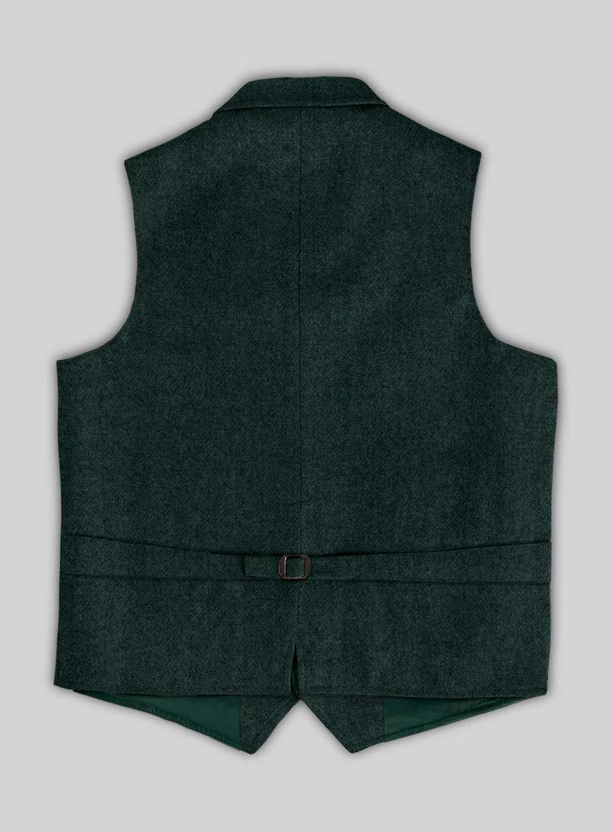 Highlander Melange Green Tweed Hunting Vest - Image 4