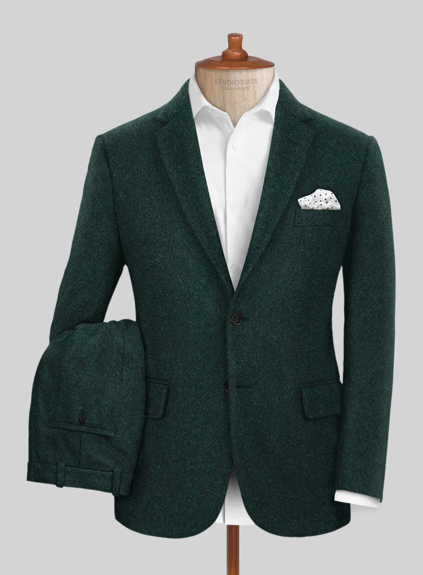 Highlander Melange Green Tweed Suit - Image 2