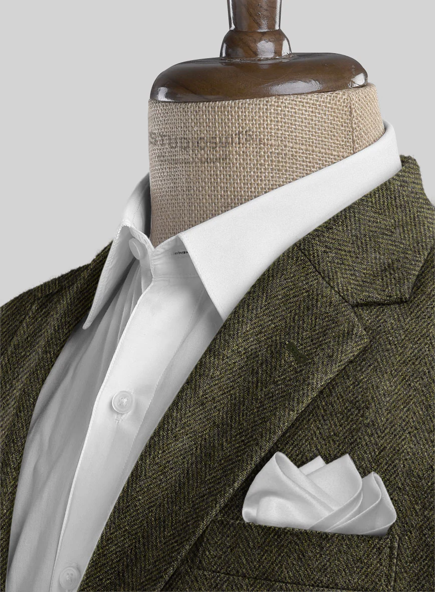 Highlander Olive Herringbone Tweed Suit - Image 5