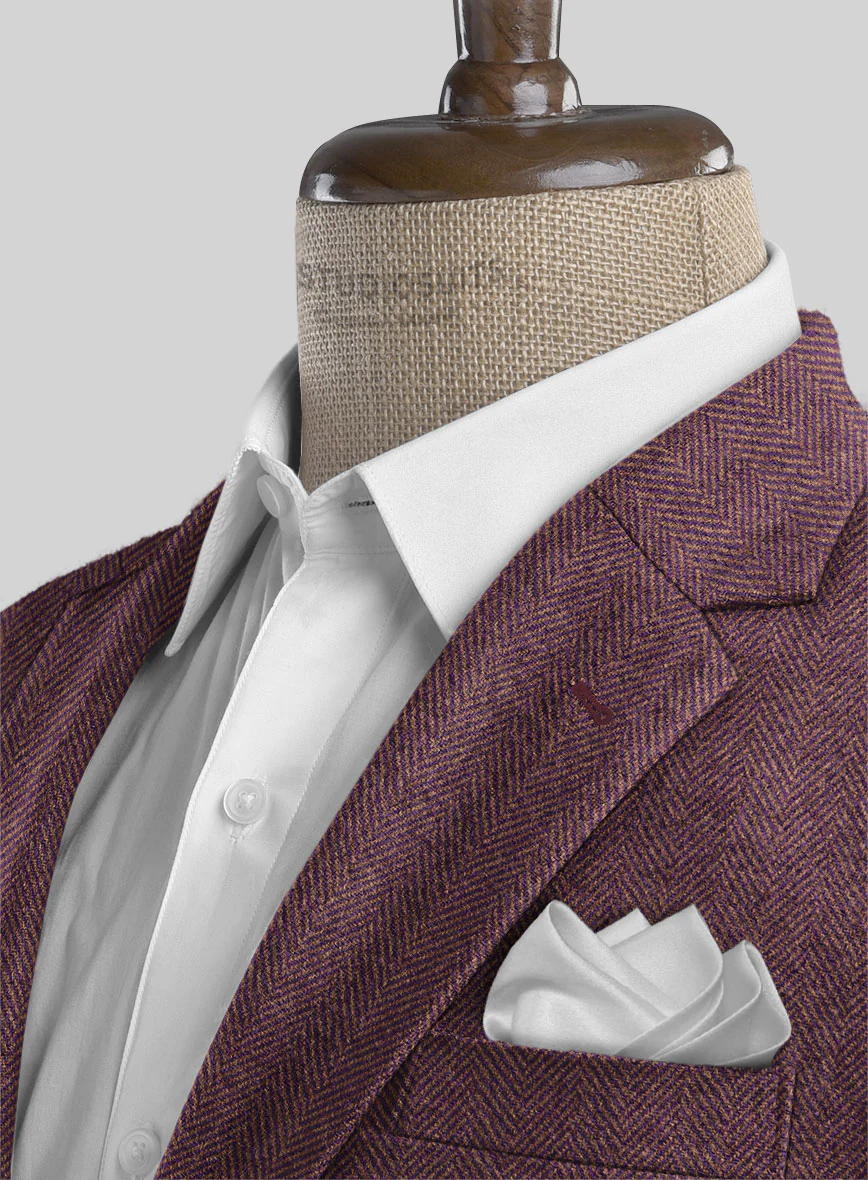 Highlander Purple Herringbone Tweed Jacket - Image 3