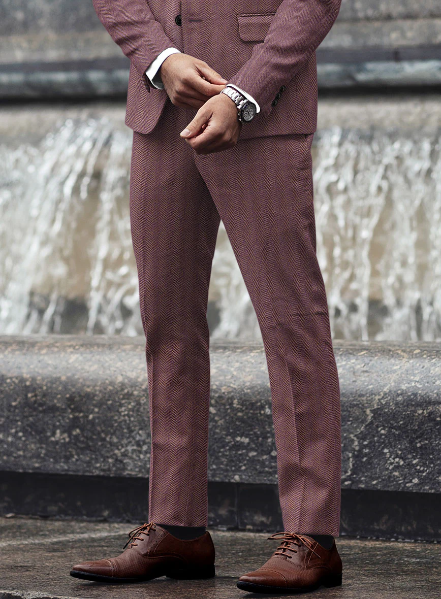 Highlander Purple Herringbone Tweed Pants - Image 2