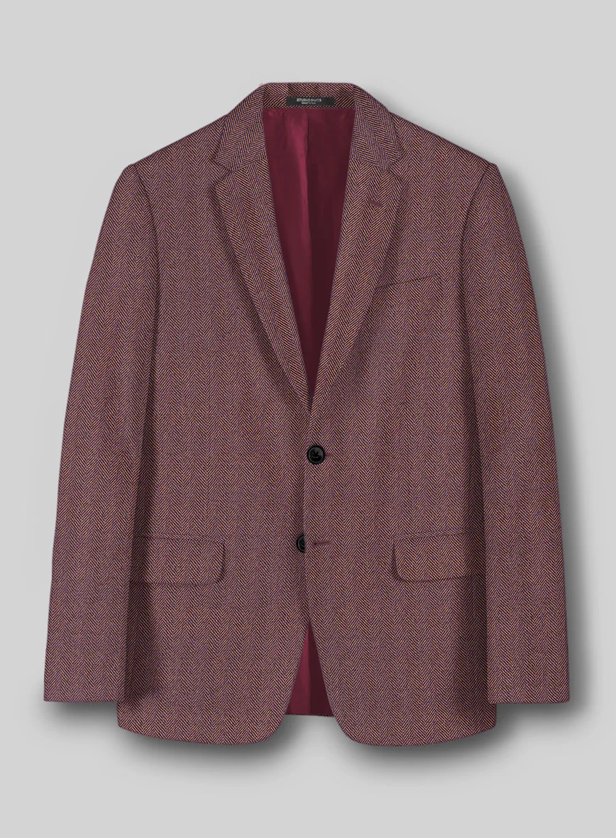 Highlander Purple Herringbone Tweed Suit - Image 4