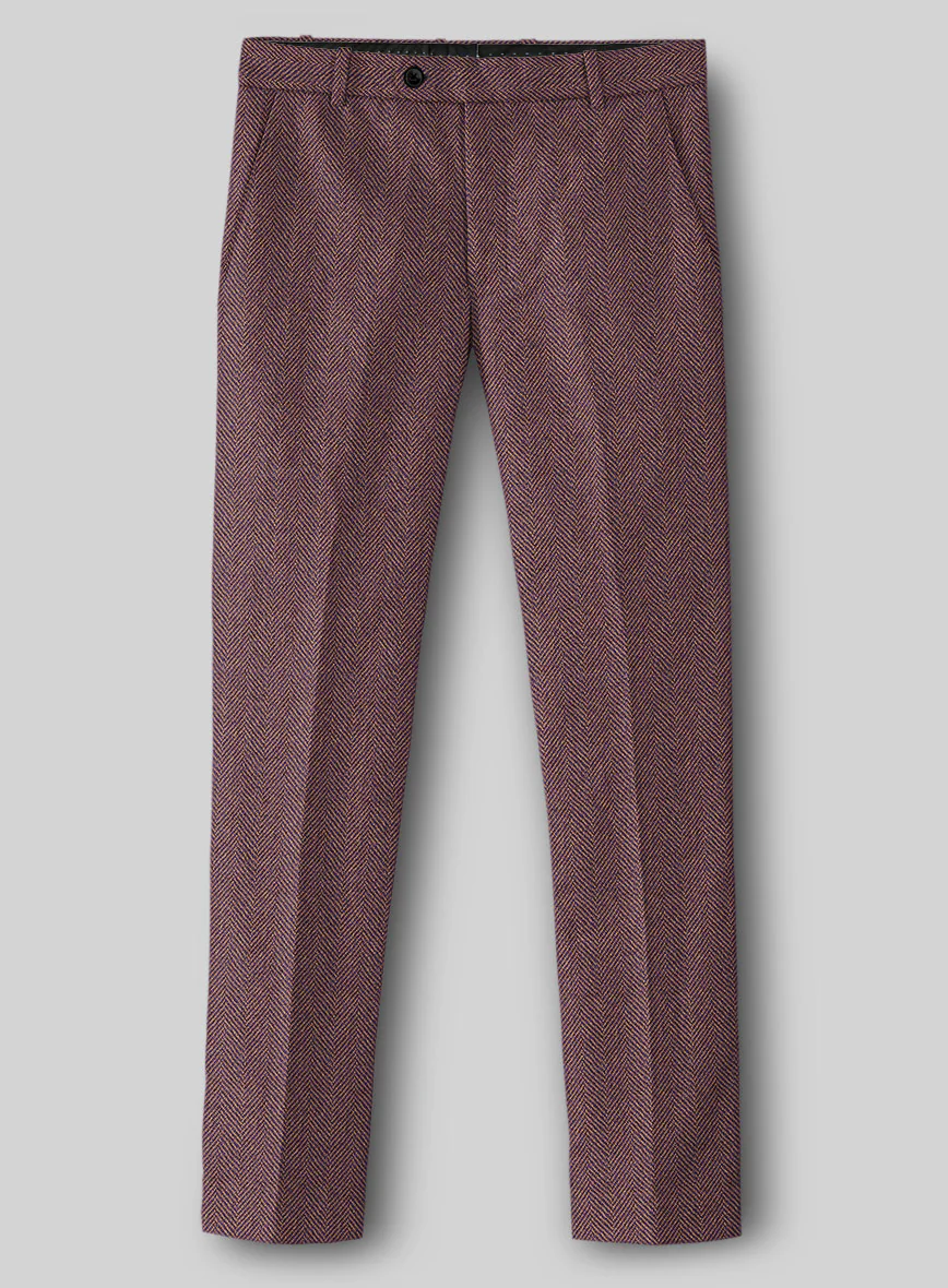 Highlander Purple Herringbone Tweed Suit - Image 6
