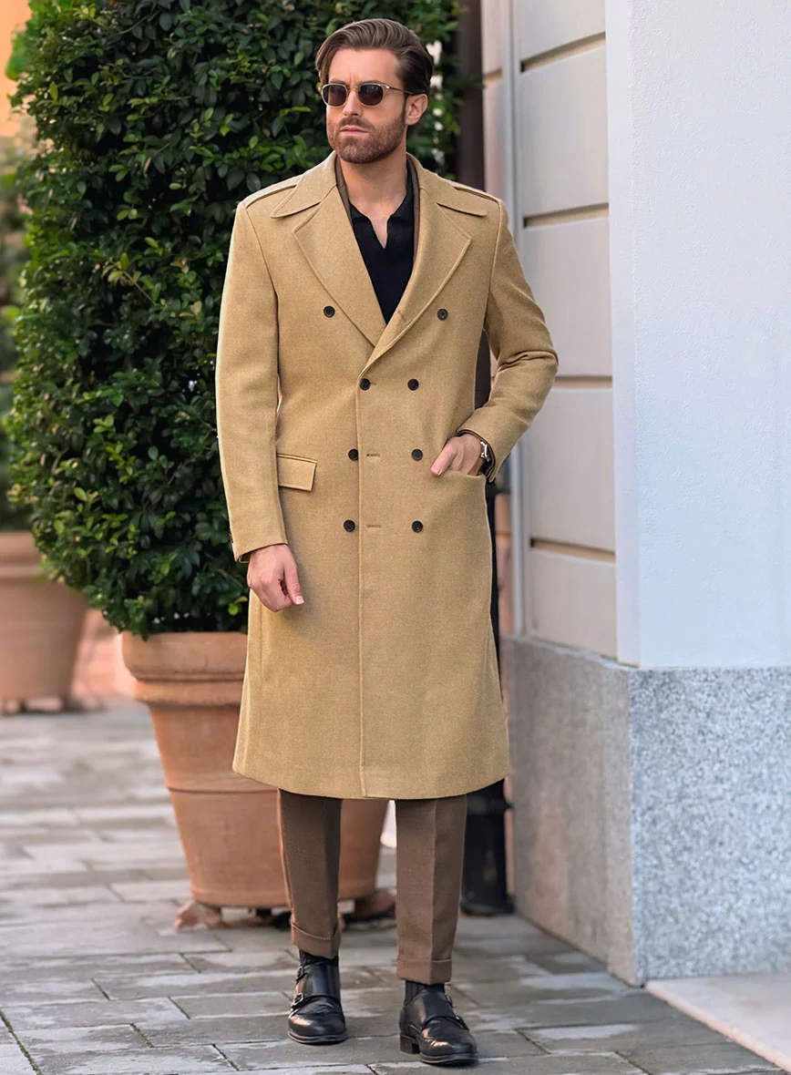 Highlander Sahara Beige Tweed GQ Overcoat - Image 4
