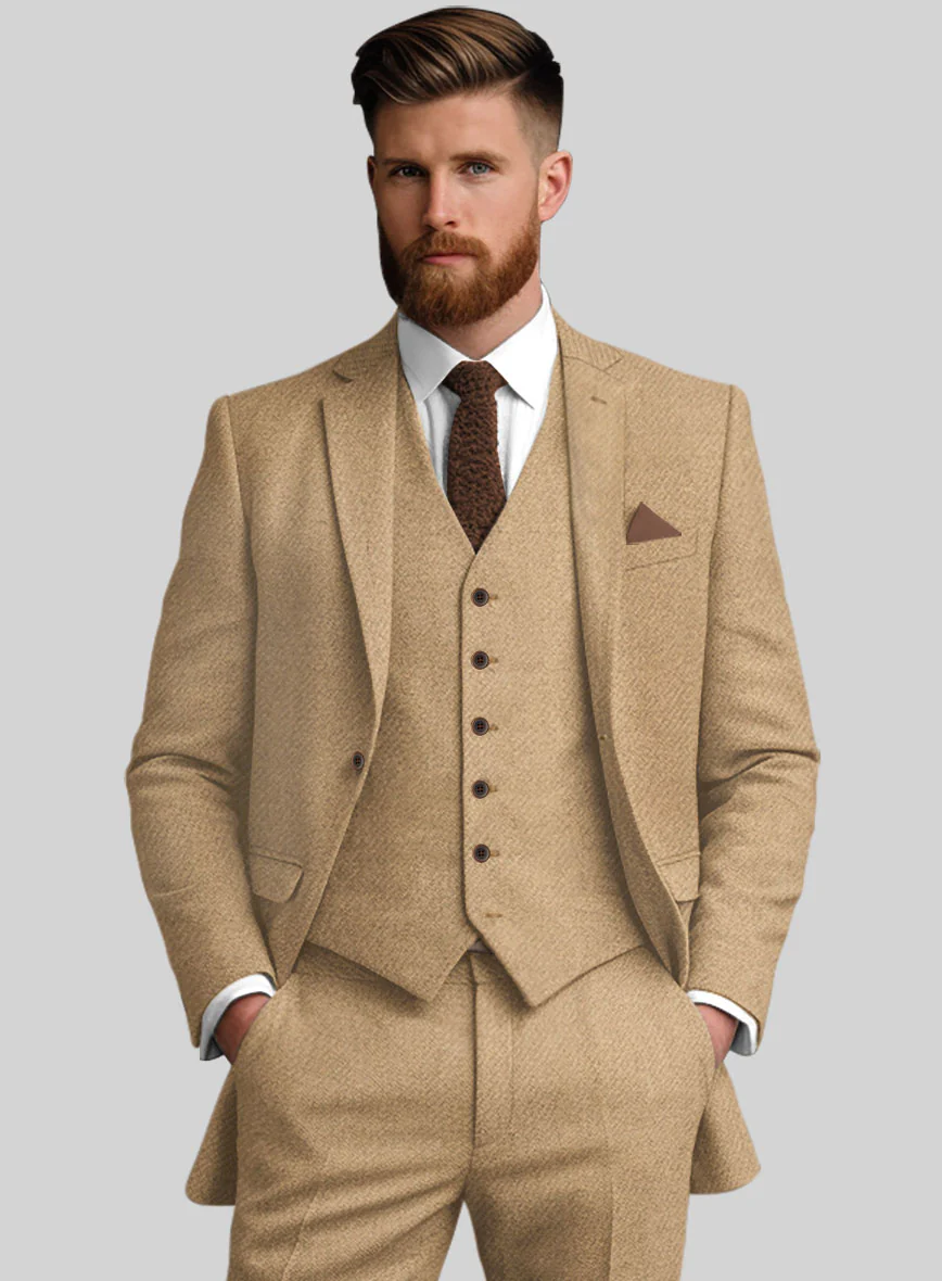 Highlander Sahara Beige Tweed Jacket - Image 2