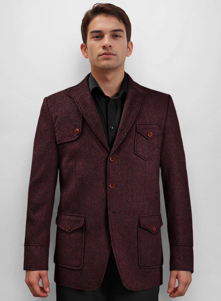 Highlander Sangria Hunter Style Tweed Jacket - Image 2