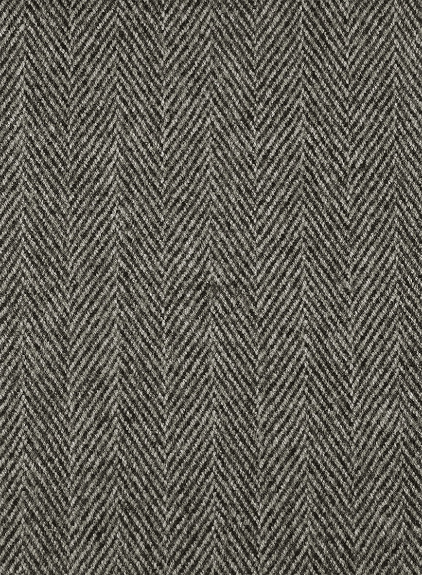 Highlander Stone Beige Herringbone Tweed Jacket - Image 4
