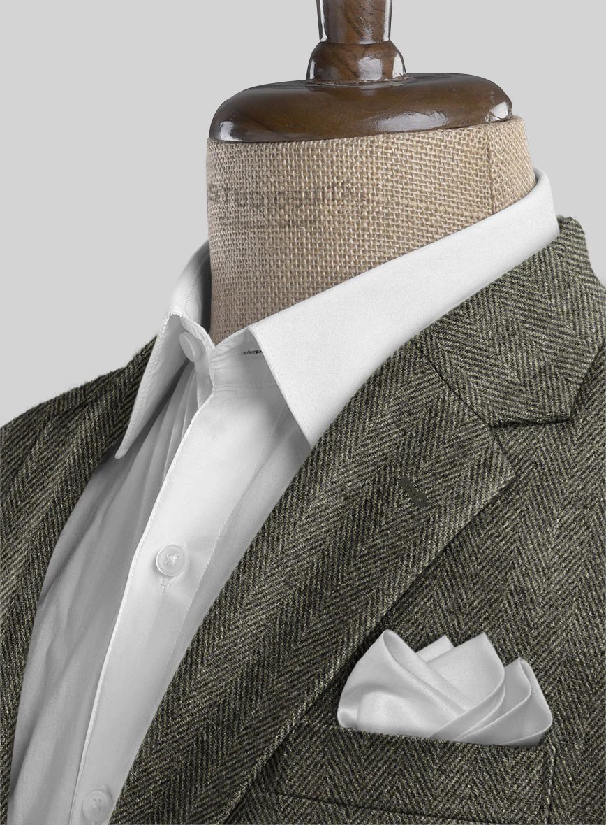 Highlander Stone Beige Herringbone Tweed Suit - Image 5