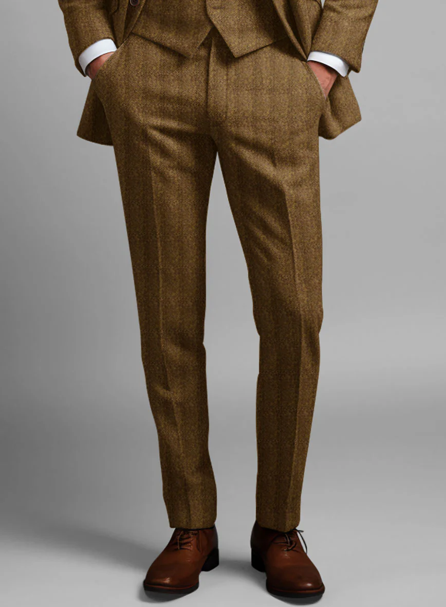 Highlander Tan Herringbone Tweed Suit - Image 7