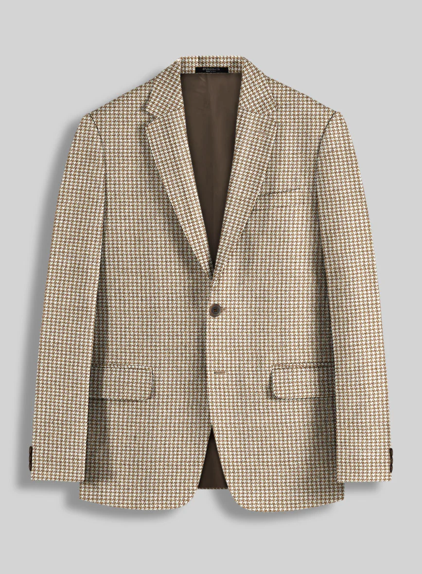 Houndstooth Beige Tweed Suit - Image 3