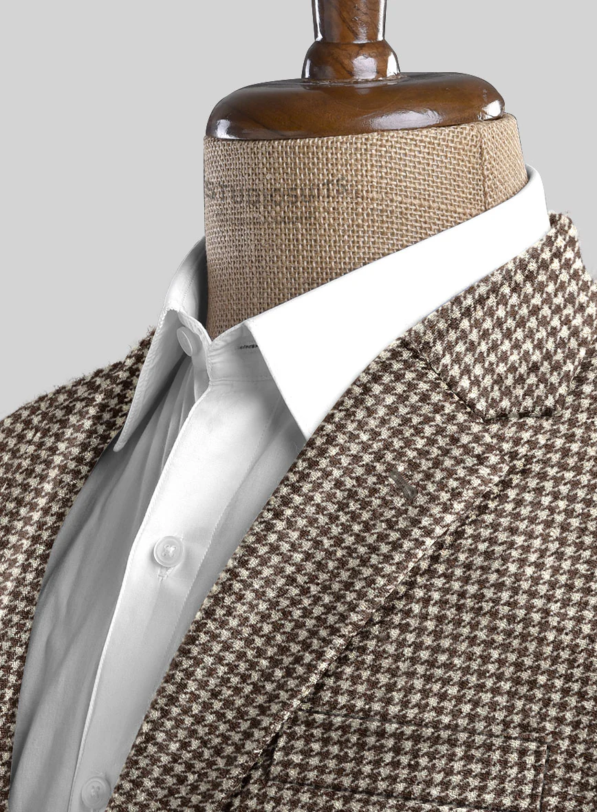 Houndstooth Brown Tweed Suit - Image 5