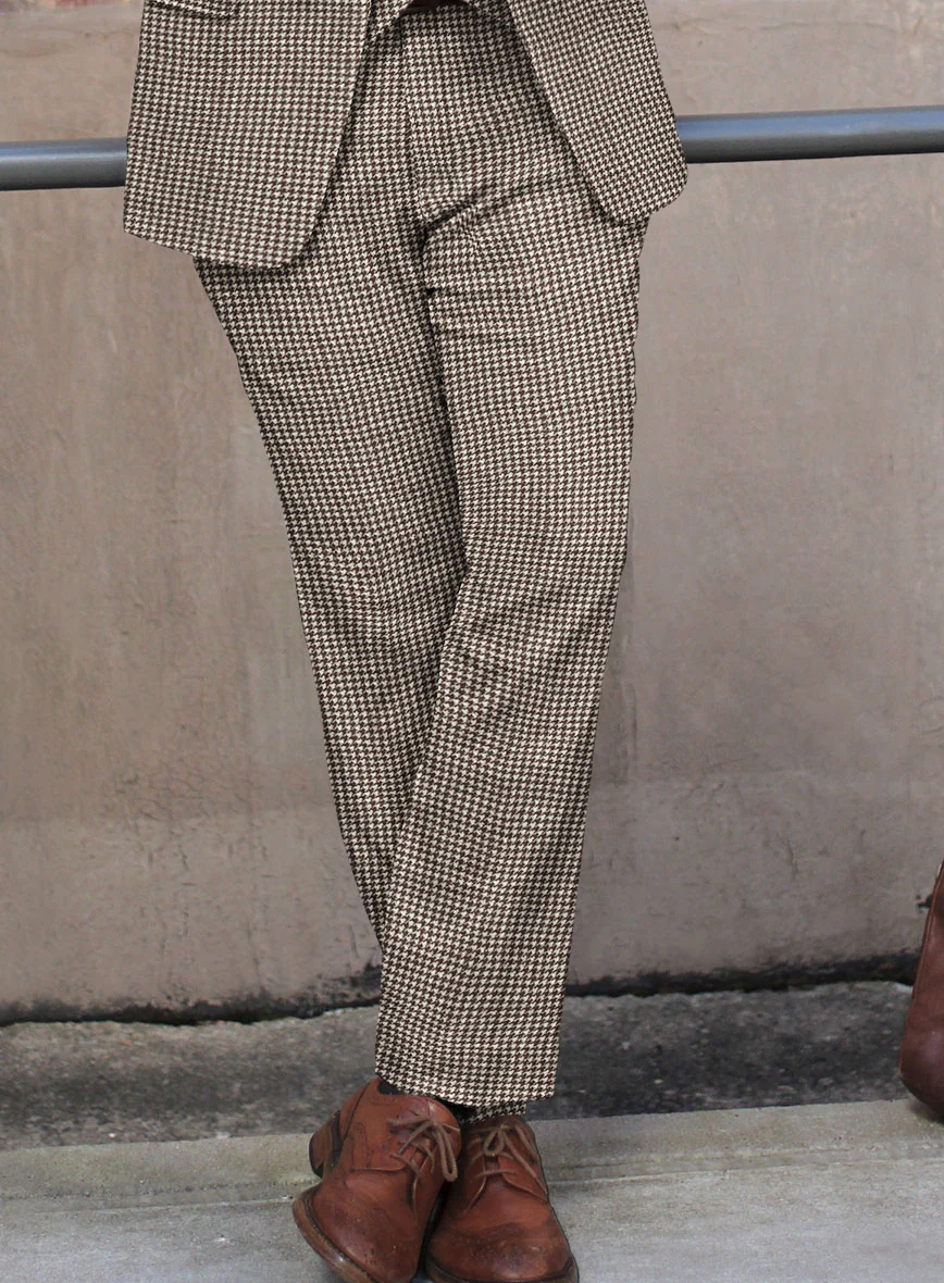 Houndstooth Brown Tweed Suit - Image 7