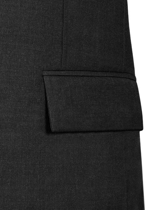 Huddersfield Dk Charcoal Pure Wool Double Breasted Blazer - Image 5
