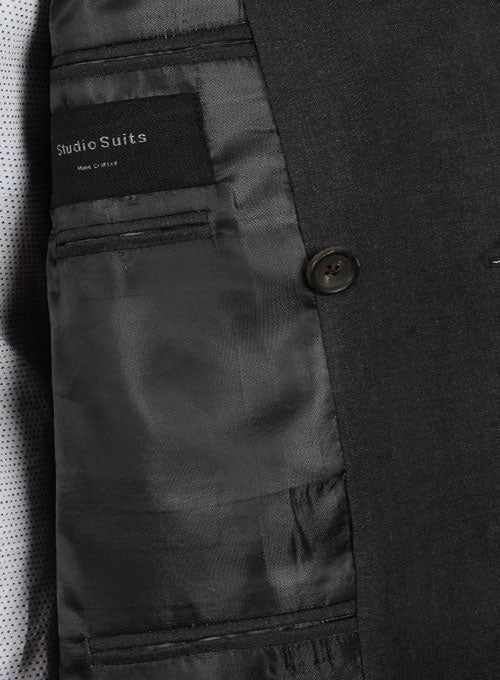 Huddersfield Dk Charcoal Pure Wool Double Breasted Blazer - Image 7