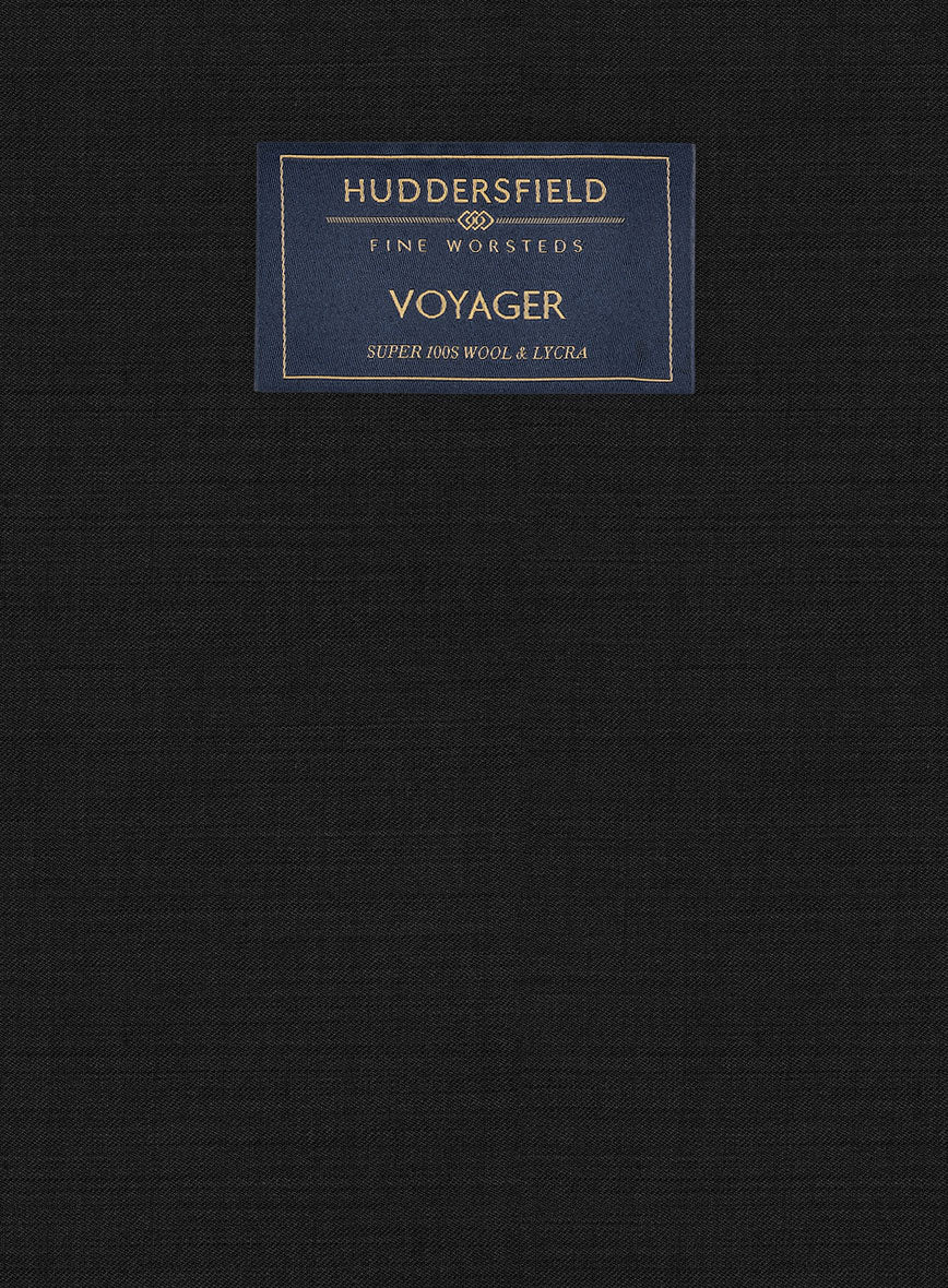 Huddersfield Stretch Black Wool Jacket - Image 3