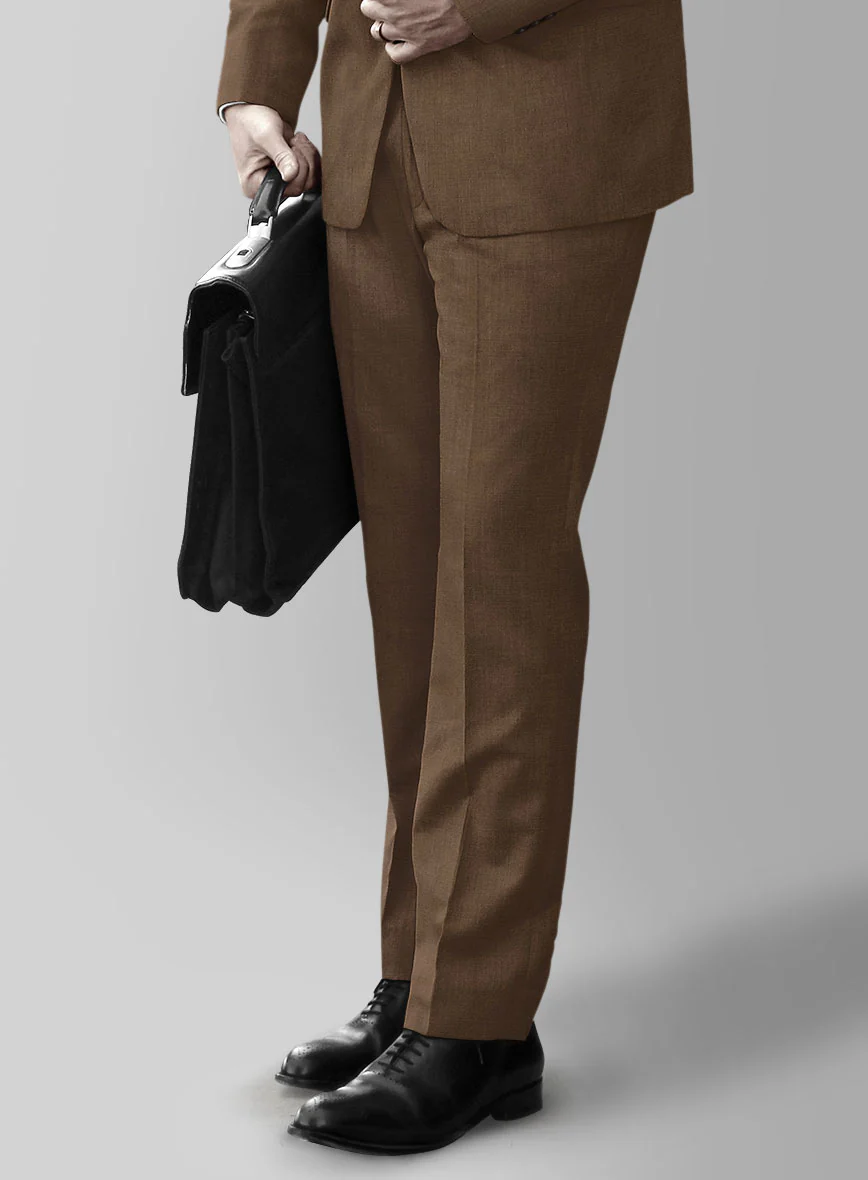 Huddersfield Stretch Brown Wool Suit - Image 6