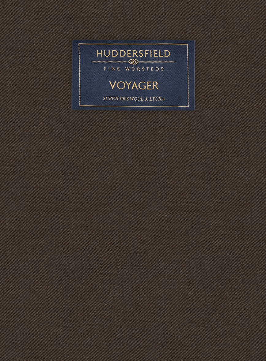 Huddersfield Stretch Coffee Brown Wool Jacket - Image 3