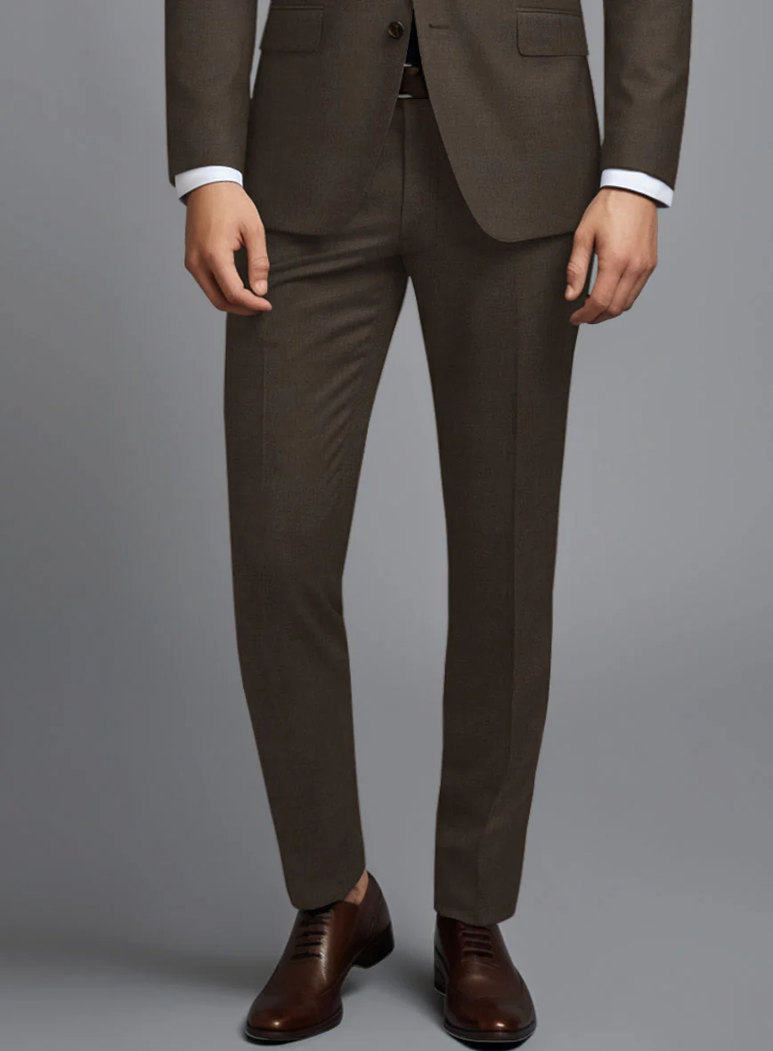 Huddersfield Stretch Coffee Brown Wool Suit - Image 5