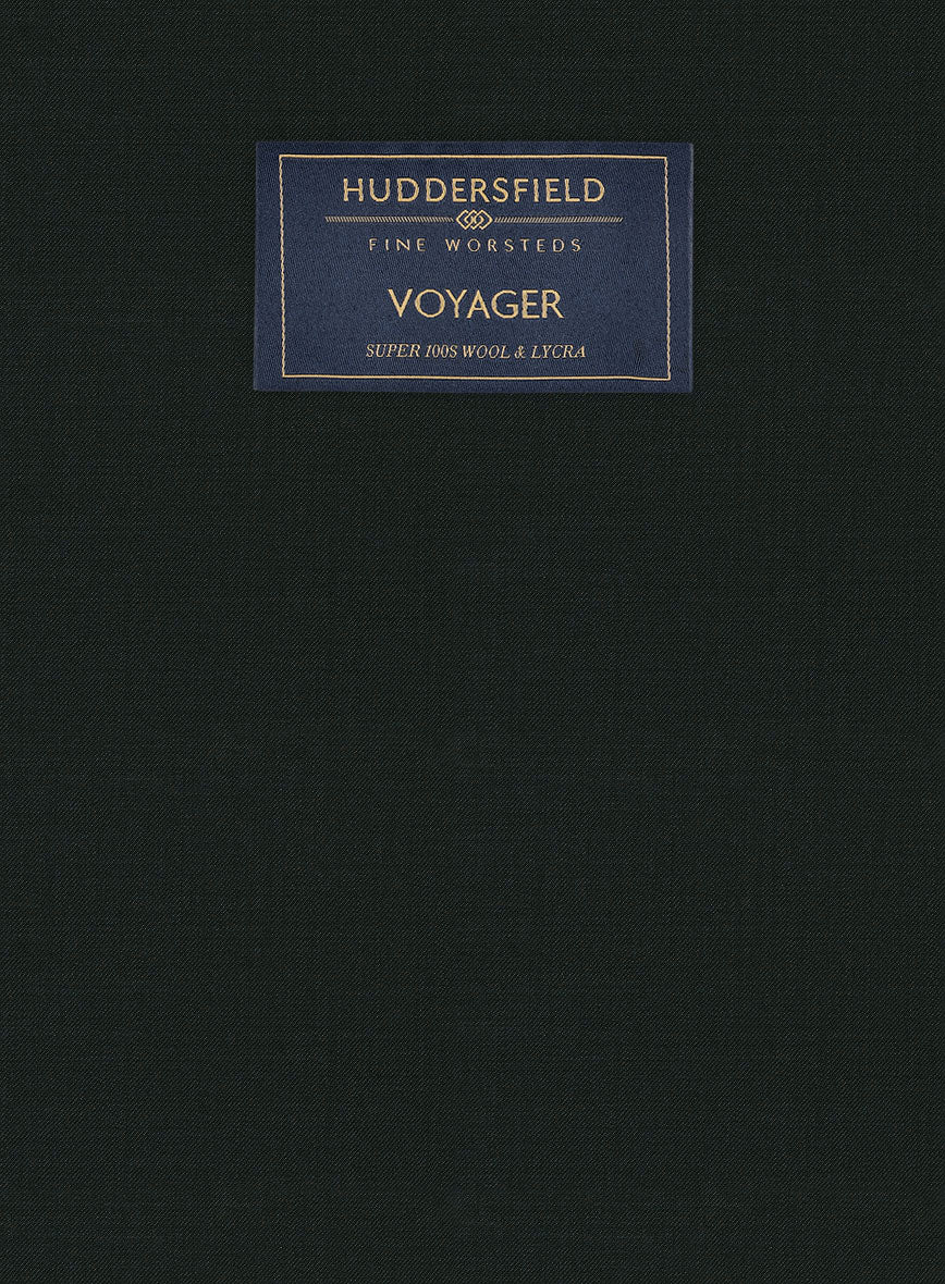 Huddersfield Stretch Dark Green Wool Jacket - Image 3