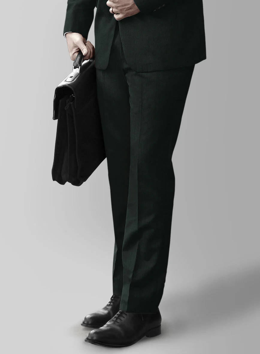 Huddersfield Stretch Dark Green Wool Suit - Image 6