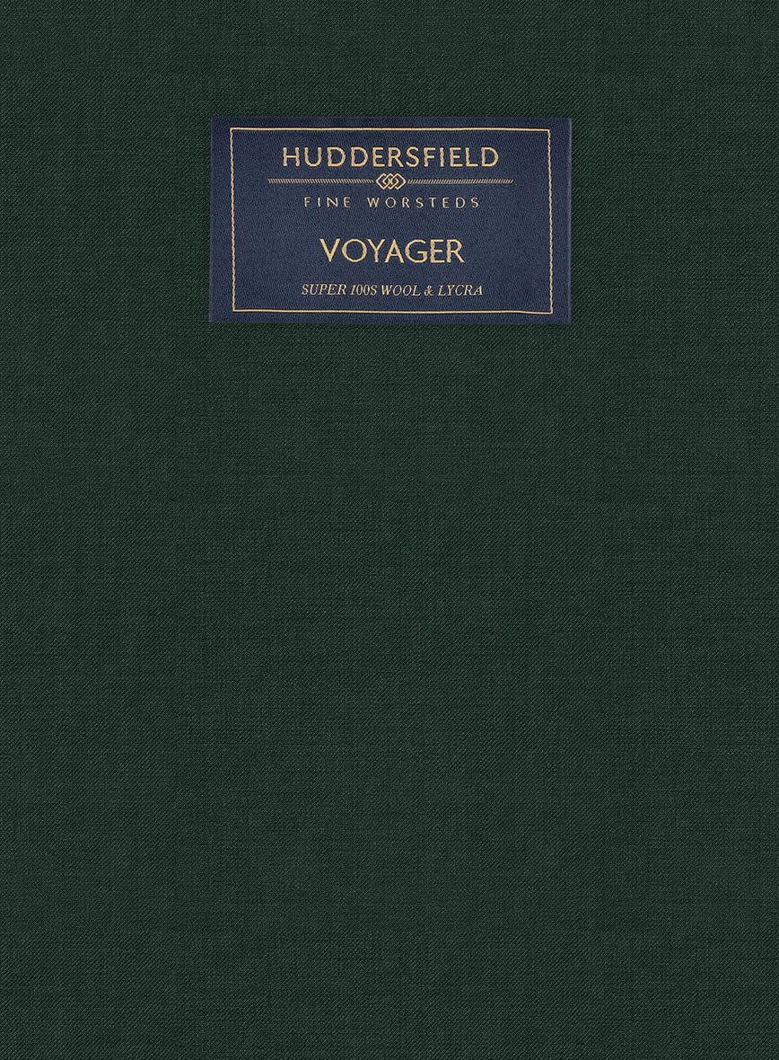 Huddersfield Stretch Emerald Green Wool Jacket - Image 3