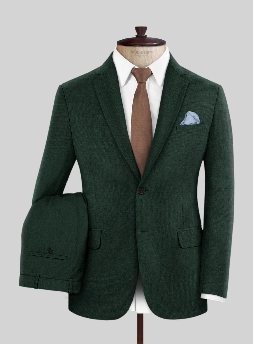 Huddersfield Stretch Emerald Green Wool Suit - Image 2