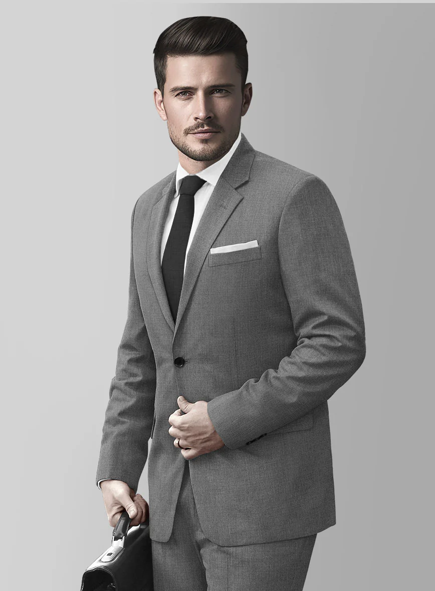 Huddersfield Stretch Gray Wool Jacket - Image 2