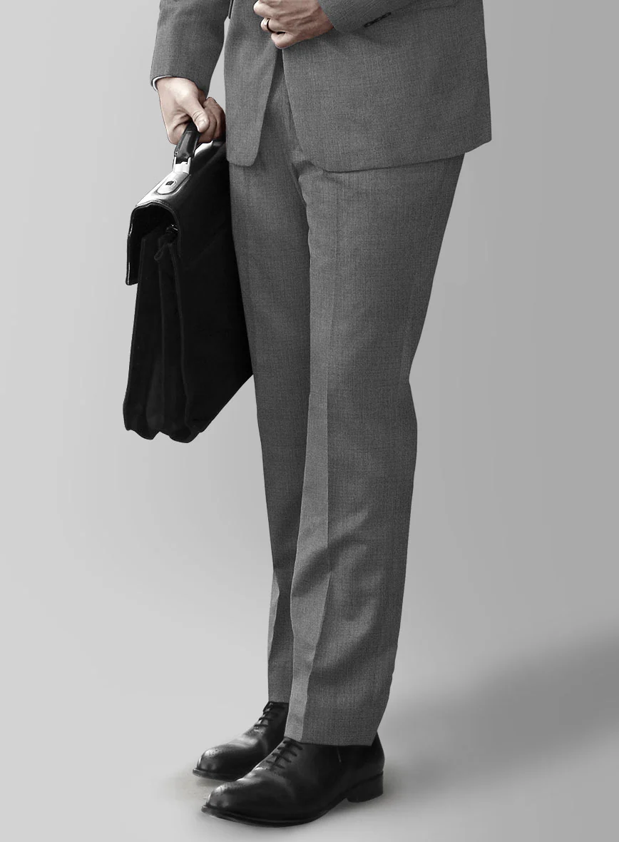 Huddersfield Stretch Gray Wool Suit - Image 5