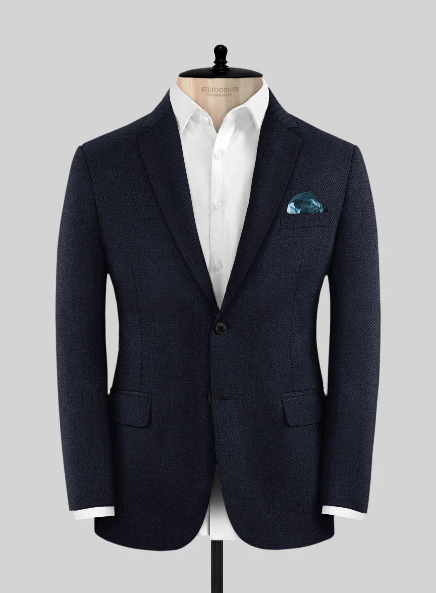 Huddersfield Stretch Island Blue Wool Suit - Image 3