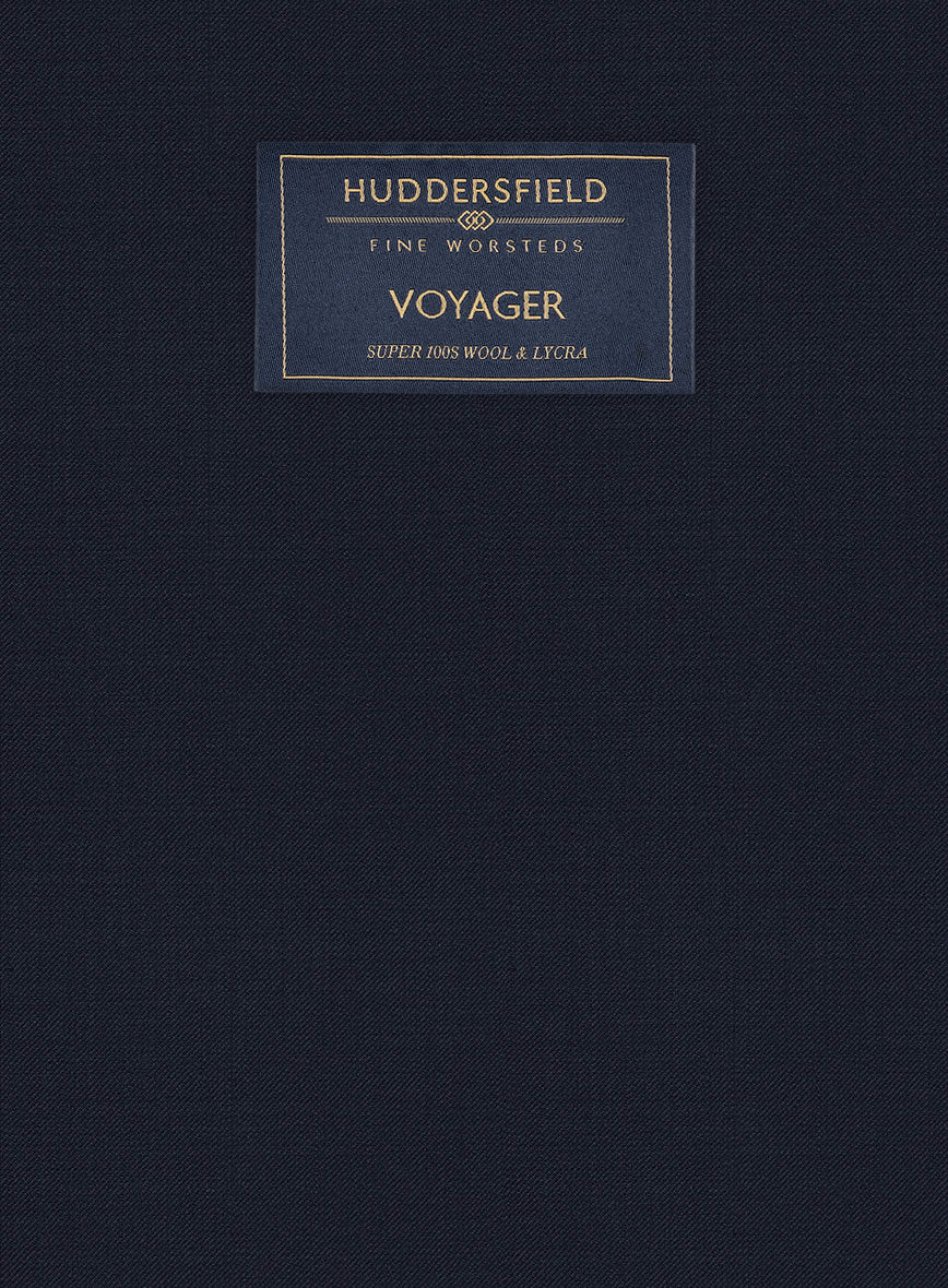 Huddersfield Stretch Island Blue Wool Suit - Image 7