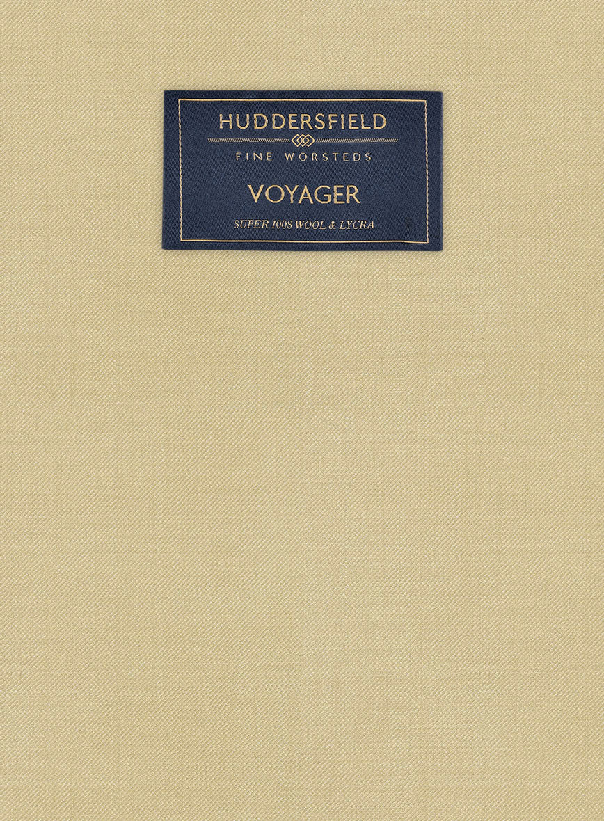 Huddersfield Stretch Khaki Wool Pants - Image 3