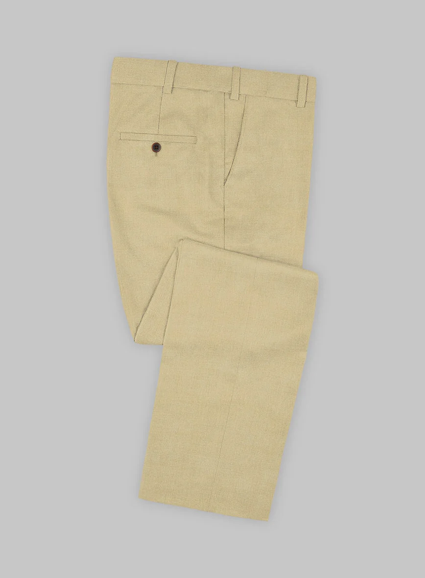 Huddersfield Stretch Khaki Wool Suit - Image 5